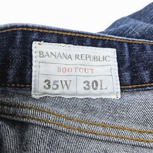 Banana Republic Mens Renewed Remade Cut-Off Blue Jean Shorts With Frayed Hem 35W - Picture 6 of 8
